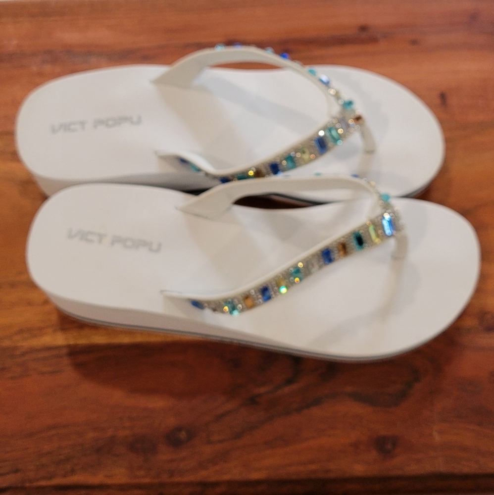 VICT POPU Gem Sparkle Sandals - Picture 4 of 7